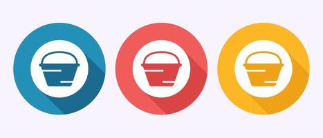 Basket icon design, Shopping basket sign in shadow button design vector