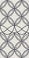 A seamless pattern of overlapping circles with a dark outline on a light background, creating a geometric design with diamond shapes in the intersections vector