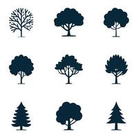 Tree icons set illustration vector