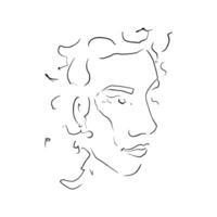 the image of a person in profile vector