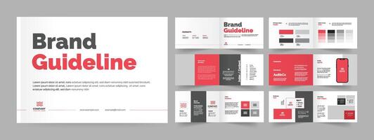 Landscape brand guideline, Manual guideline layout design vector