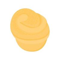 Illustration of Soft Vanilla Brioche Bread with Tempting Yellowish Color, Suitable for Menu Design, Food Stickers, Culinary Content, and Children's Education vector