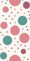 A seamless style, Classic Retro Dots - Large, bold polka dots on a soft, pastel background vector