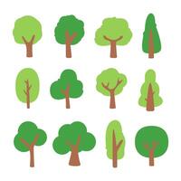 Collection of trees vector