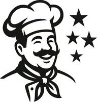 Chef chef with stars illustration vector