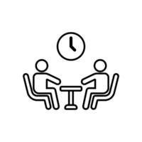 Icon a meeting, isolated against a clean background, vector