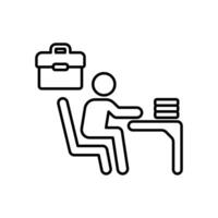 Icon a employee, isolated against a clean background vector
