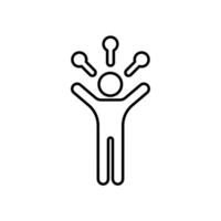 Icon a skill, isolated against a clean background. vector