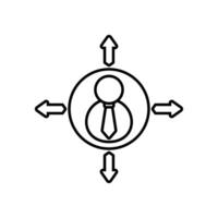 Icon a outsource, isolated against a clean background. vector