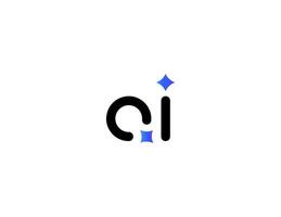 AI chatbot emblem with spark icon, modern minimal design for smart assistant, automation system, digital communication, neural network, IT support, cloud tech, cyber platform. logo vector