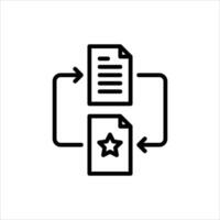 prioritize task outline icon. important task black line illustration. vector
