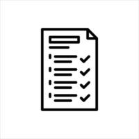 task completed outline icon. task finished black line illustration. vector