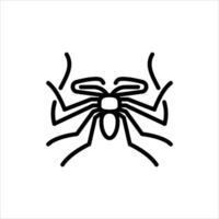 Whip spider outline icon. whipspider black line illustration. vector