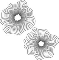 Abstract Concentric Wavy Shapes with Organic Contours vector