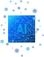 Conceptual design of an abstract artificial intelligence chip vector