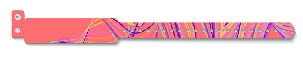 Bracelet event access pink colorful empty vector