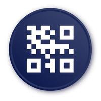 Qr code emblem black color vector