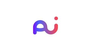 AI Color Fusion Logo Monogram Design For Tech, Chatbot, Virtual Assistant, Neural Network, SaaS, Smart Digital Tool For Startup of Communication System and Automatisation. Illustration vector