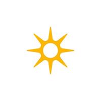 Sun Icon Sharp Rays Minimal Style. Perfect For Weather Apps, Summer Design, Solar Energy Projects, And UI Interfaces. Clean, Bright, Bold Symbol. Illustration vector