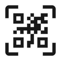 Qr code black color vector