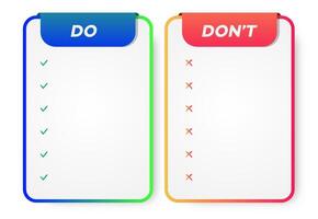 Do and dont infographic template style vector