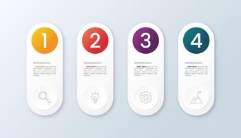 Four Steps Infographic for Business Presentation vector