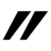 Quotation symbol black color flat style vector
