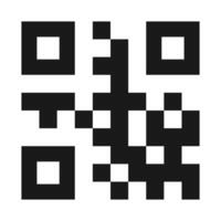 Qr code black color flat style for design vector