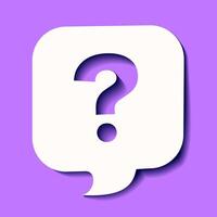 Question symbol speech bubble for quiz vector