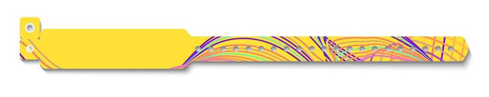 Bracelet event access yellow colorful vector