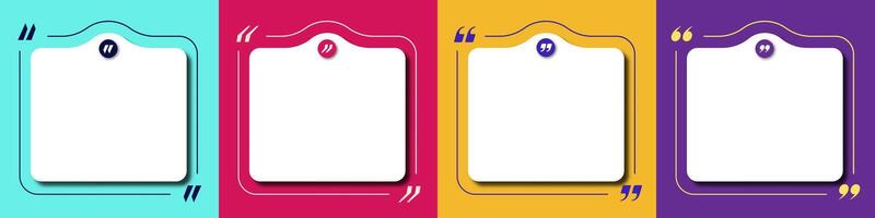 Feedback box set color style with copy space vector