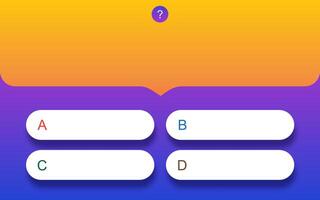 Quiz game menu template modern style vector