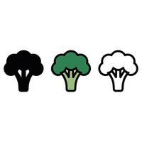 Broccoli icon set illustration vector