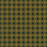 Ornamental seamless pattern with abstract shapes on green background vector
