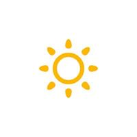 Boho Sun Icon Ring Shape Minimal Style. Great For Morning Heat Sign, Solstice Themes, Scorching Weather Symbols, And Trendy Boho Interfaces. Illustration. vector