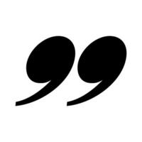 Quotation symbol black color flat style for design project vector
