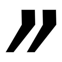 Quotation symbol black flat style for design vector