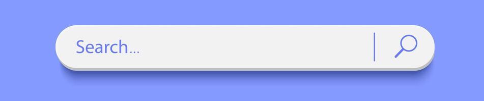 3d search bar Internet browser engine on blue background for design vector