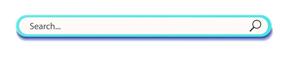 3d search bar Internet browser engine on white background vector