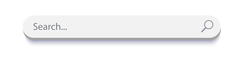 3d search bar Internet browser engine on white background for design vector
