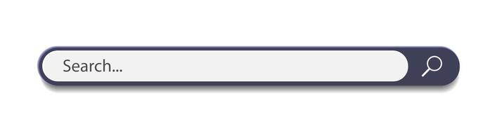 3d search bar Internet browser for design project vector