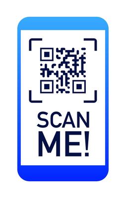 QR code scan phone sticker color style