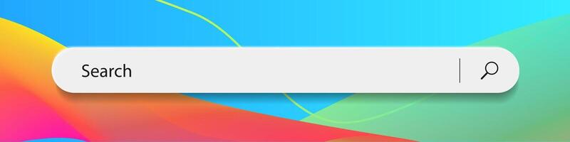 3d search bar Internet on neon abstract background vector