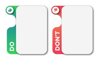 Do and dont infographic template frame for design vector