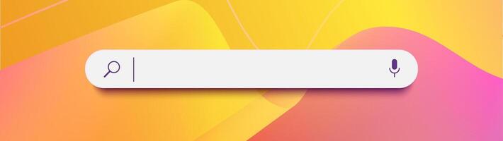 3d search bar Internet browser engine on colorful background vector