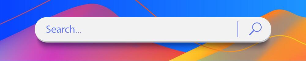 3d search bar Internet browser engine on abstract background vector