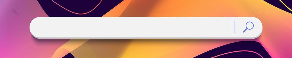 3d search bar Internet browser engine on neon background vector