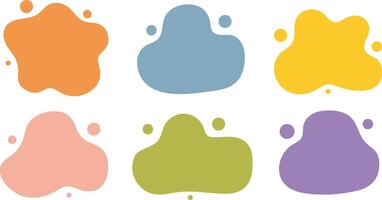 Abstract colorful blob shapes illustration for graphic design and decorative use vector