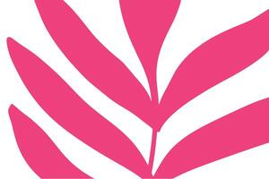 Pink Abstract Leaf Pattern White Background leaves vector