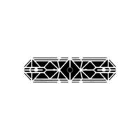 Abstract Geometric Tech Element with Glowing Accents vector